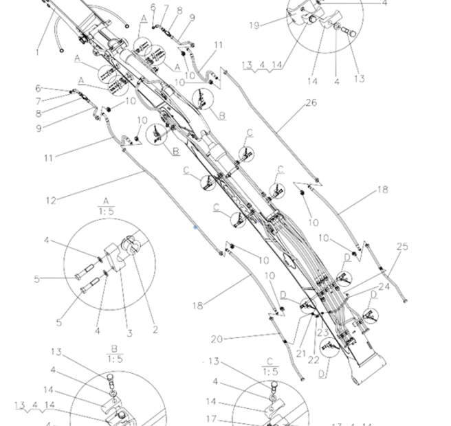 XCMG XE215C spare parts - list D