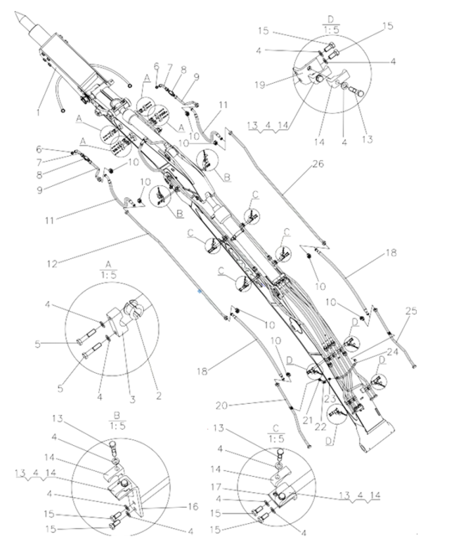 XCMG XE215C spare parts - list D