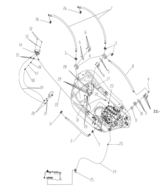 XCMG XE215C spare parts - list E